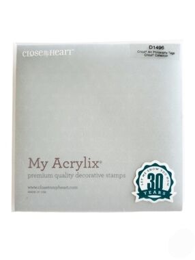 Close To My Heart My Acrylix D1496 Cricut Art Philosophy Tags Rubber Stamps